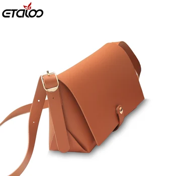 

2019 New Korean PU Bag Mini Bag Retro Fashion Handbags Simple Solid Color Ladies Shoulder Diagonal Package
