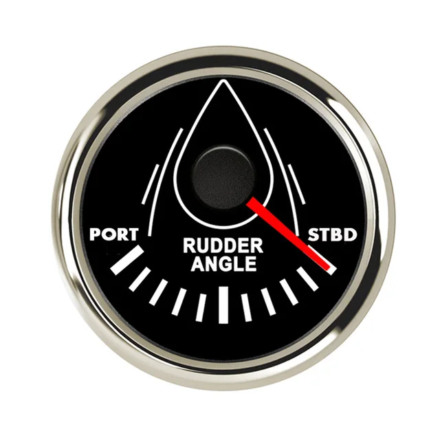 52 mm Black Boat Rudder Angle Indicator Gauge and Sender for Yacht