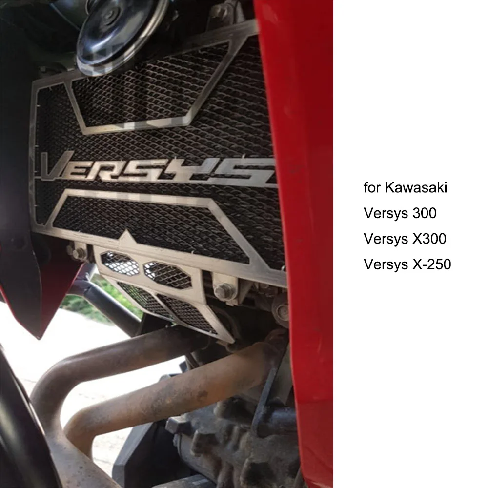 Для Kawasaki VERSYS 300 Защита радиатора мотоцикла решетка из нержавеющей стали защитная рамка крышка зеленый черный для Versys X300 X-250