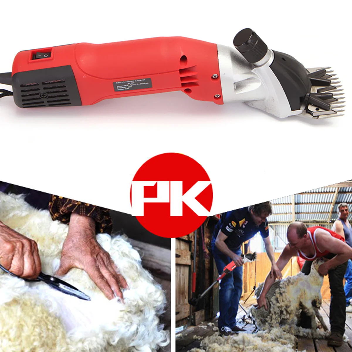 

1Set 110V 500W Electric Sheep Goat Shearing Clipper Scissors Shears Farm Machine Cutter 2400r/min 60Hz US Plug