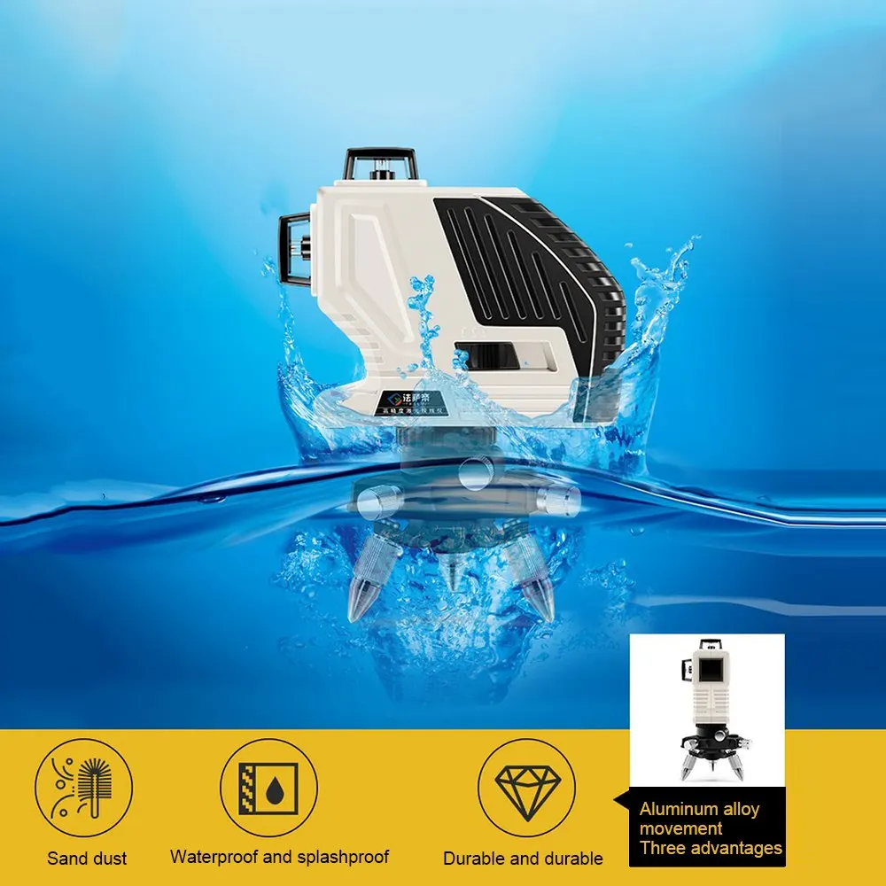 

NEW 3DLaser Level 12Lines Green Laser Levels Self-Leveling 360Horizontal And Vertical Cross Super Powerful Green Laser Beam Line