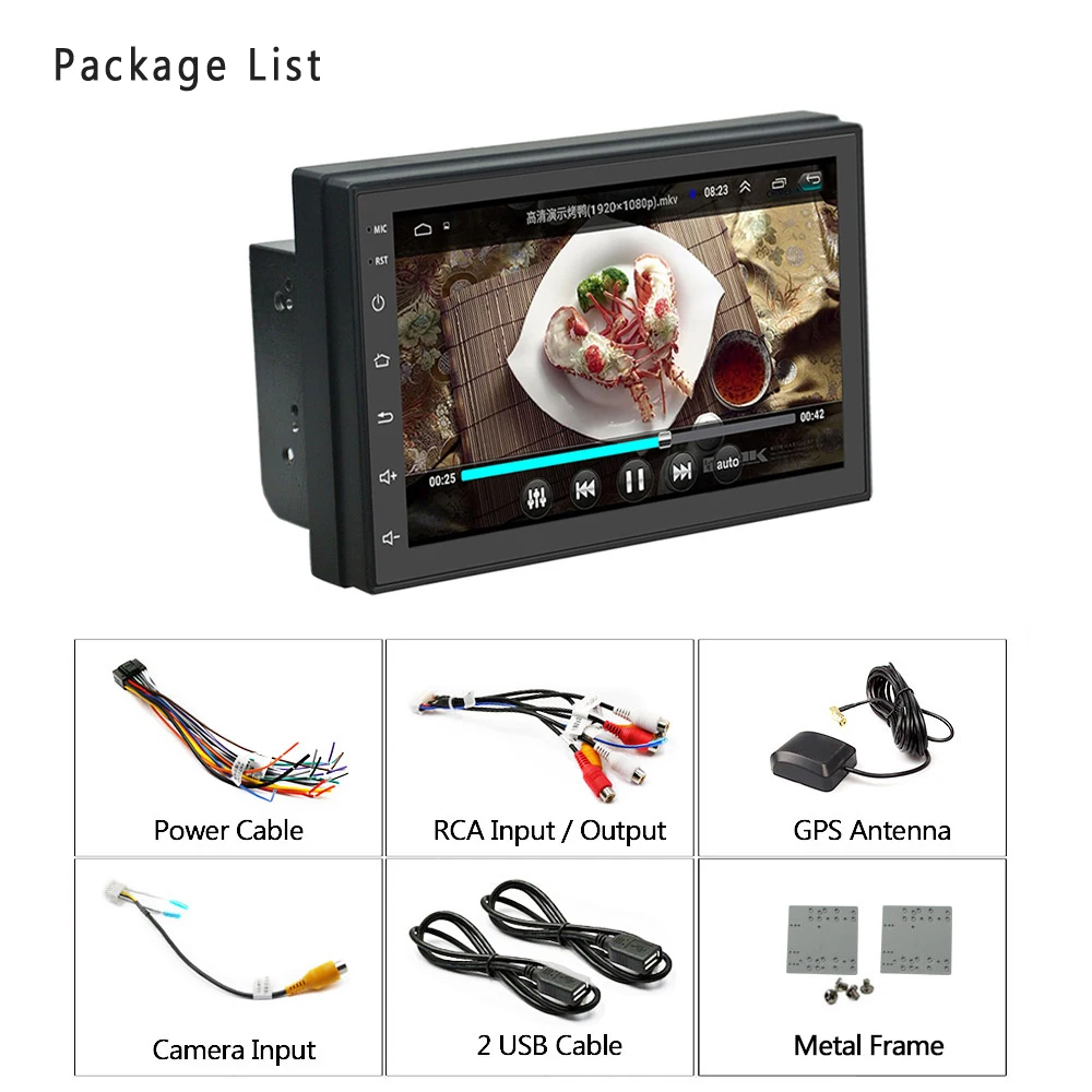Podofo 2.5D Android GPS Auto Radio Multimedia Player 7 ''Touchscreen Autoradio Bluetooth FM WIFI AU