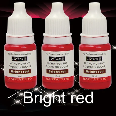 

2Pcs Bright Red Half paste Professional Semi-Permanent Makeup Tattoo Eyebrows Eyeliner Lip Ink Vacuum Aseptic Makeup Pigment
