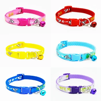 

1pcs Adjustable Pet Dog Collar for Dogs Cat Puppy Necklace with Bell Necklace obroza dla psa for Small Animals collar perro