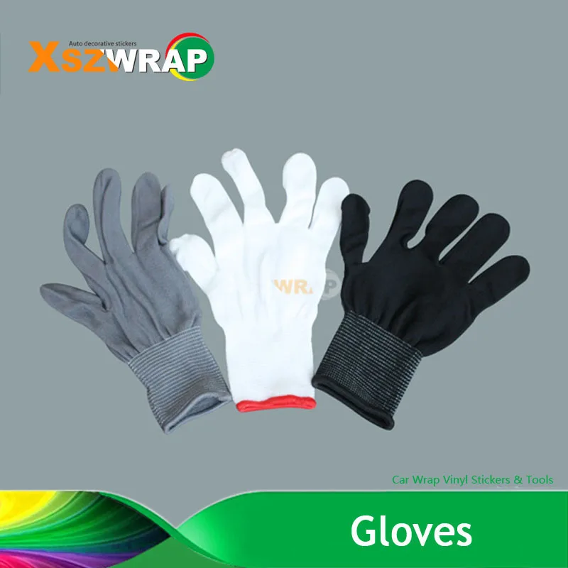 (50Pair/Lot) Antislip Professional Use Vinyl Wrap White Nylon Gloves Size 20 23cmin Gloves