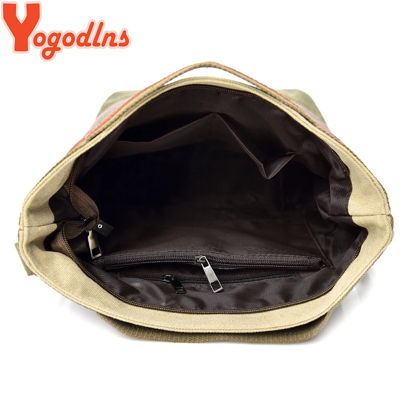 Yogodlns Повседневная Женская Холщовая Сумка на плечо, простая женская сумка, мягкая сумка-мессенджер среднего размера для подростков
