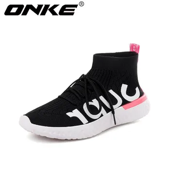 

New listing hot sale women Spring and autumn Flying line Breathable sports shoes running shoes M68