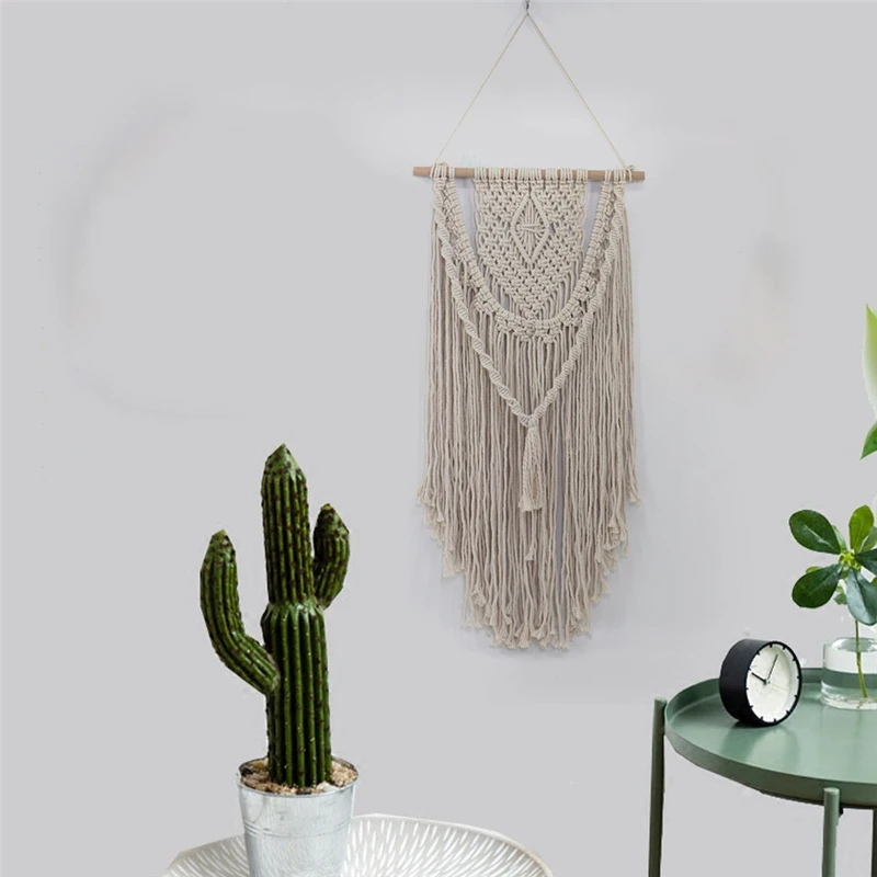Nordic Style Handmade Cotton Wall Tapestry 1pcs 45*90cm Home Art Knit Hanging Tapestry With Wood Quality Wall Decor Tapestry Nordic Style Handmade Cotton Wall Tapestry 1pcs 45*90cm Home Art Knit Hanging Tapestry With Wood Quality Wall Decor Tapestry