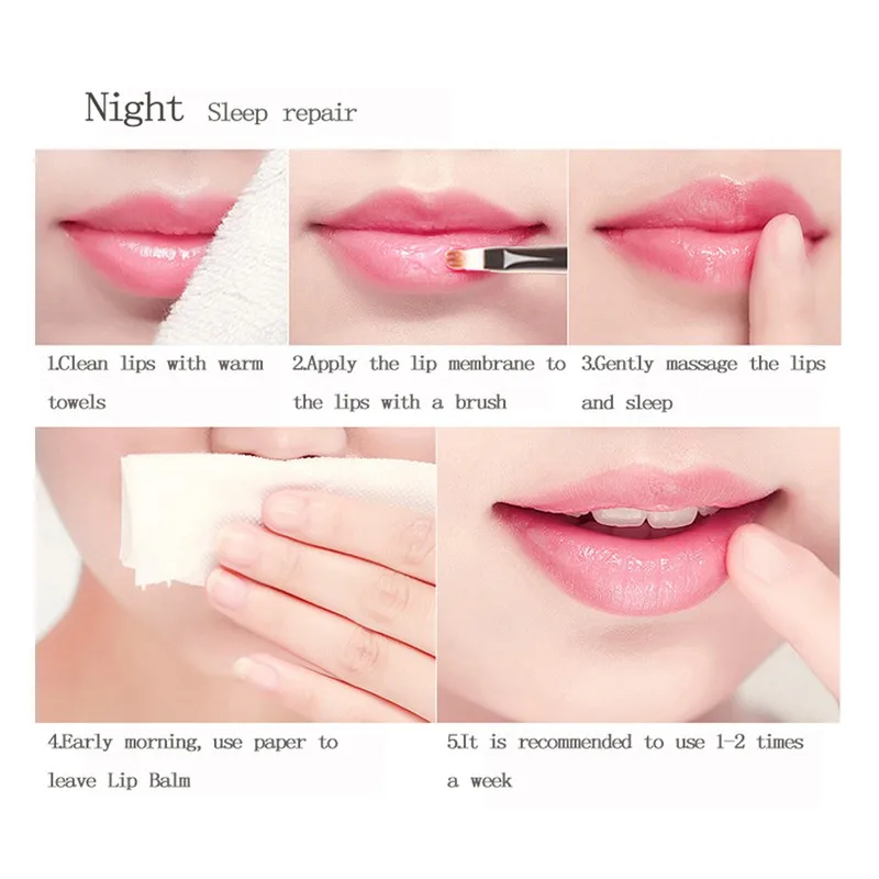 

30g Pink Lip Masks Cream Collagen Lip Plumping Anti Ageing Moisturising Mask Aging Wrinkle Lip Gel Vitamin Night Cream