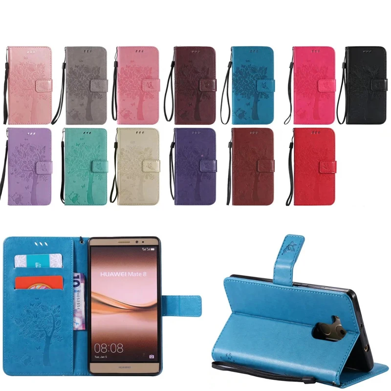 

Embossed cat Flip Leather Case for huawei mate 7 8 9 v8 mate s wallet phone bag Stand Cover For huawei honor 8 5C 7 lite GT3 5A