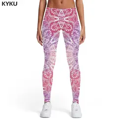 KYKU бренд художественные леггинсы женские графика Спорт красочные эластичные брюки с геометрией готические леггинсы женские s Леггинсы