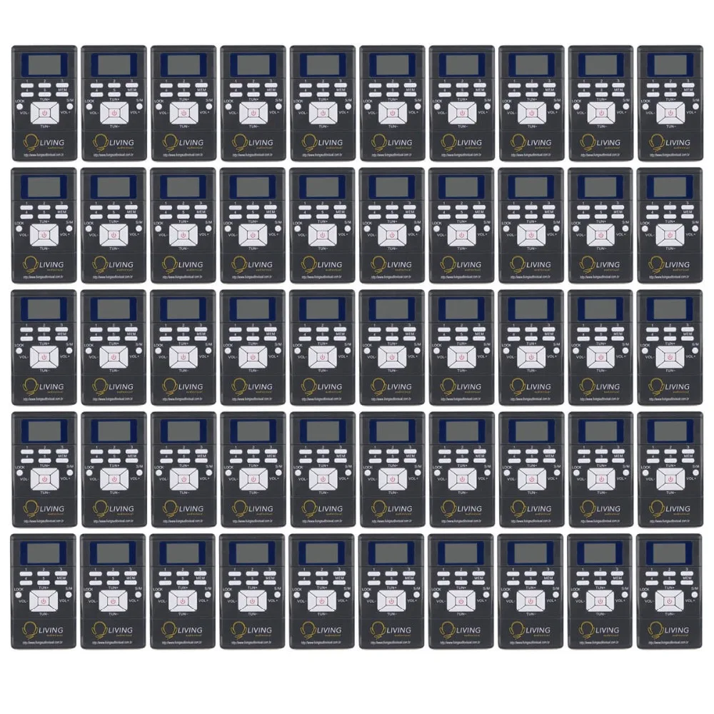

50pcs Black DSP Radio Portable FM Radio Receiver Pocket Radio for Large meeting with Earphone Best Y4305C