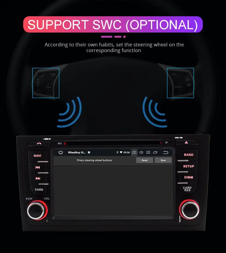 Perfect Besina 2 Din Android 9.0 Car DVD Player For AUDI A6 S6 RS6 GPS Navigation Wifi Bluetooth Multimedia Car Radio Antoaudio Stereo 13