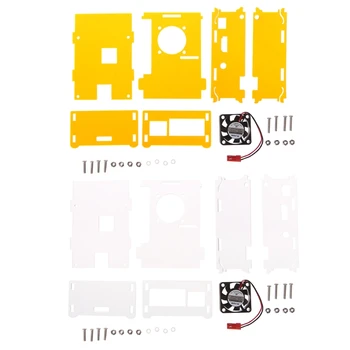 

For Raspberry Pi 3 + Acrylic Transparent Case + CPU Cooling Fan With Screws