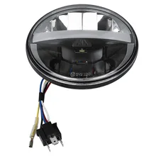 5.75 LED Head Light Lamp Fit For Harley Dyna Fat Street Bob Super Wlid Glide VRSCD VRSCDX XG500 750 FXDF FLSTS 5 twin dual daymaker led headlight for harley dyna fat bob fxdf model daymaker led lamp 5 fat bob projector led headlights