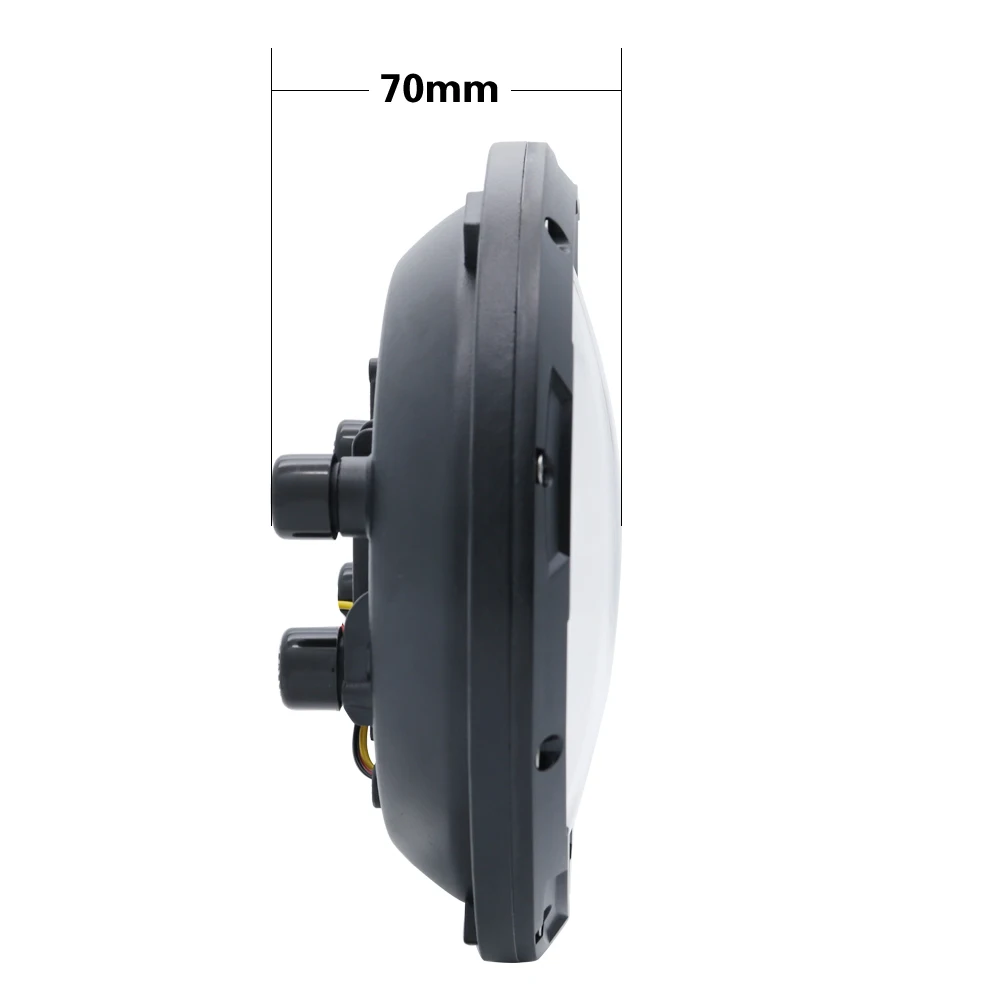 Newest 7 Inch LED Headlamp Halo Ring Amber Turn Signal For Lada Niva 4x4 Suzuki Samurai 7 LED DRL Halo Headlights For VAZ 2101 (6)