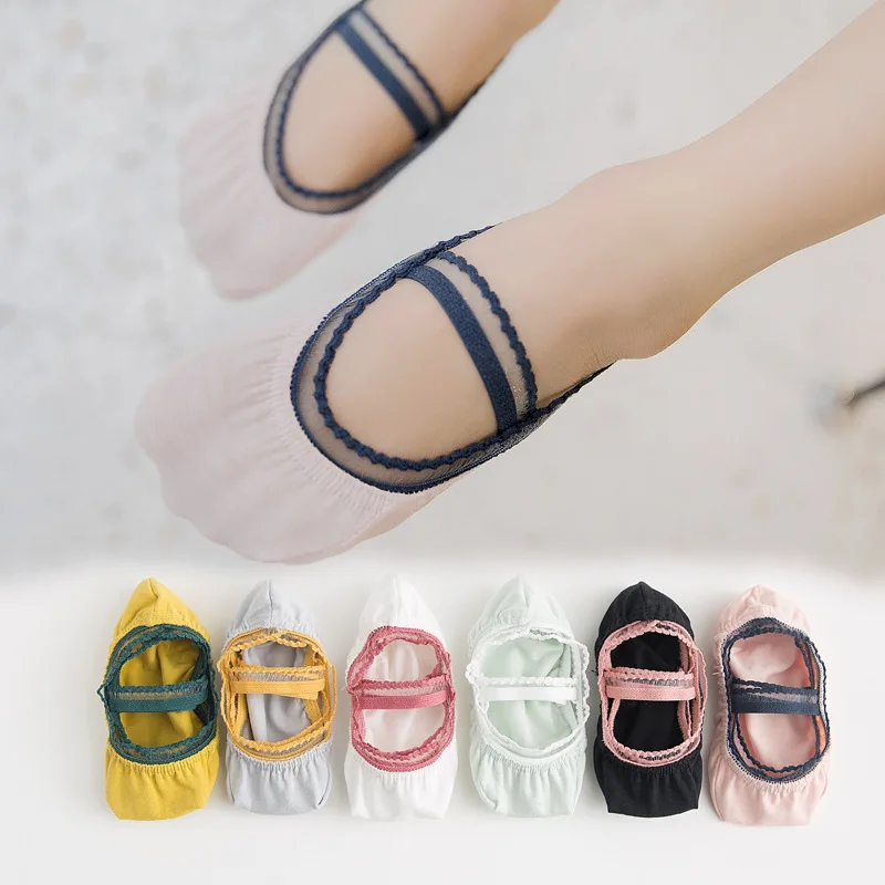 Новые летние кружевные носки принцессы в Корейском стиле для маленьких девочек, хлопковые детские носки-невидимки, 6 пар/лот, милые носки-тапочки для прогулок для 2-10 лет