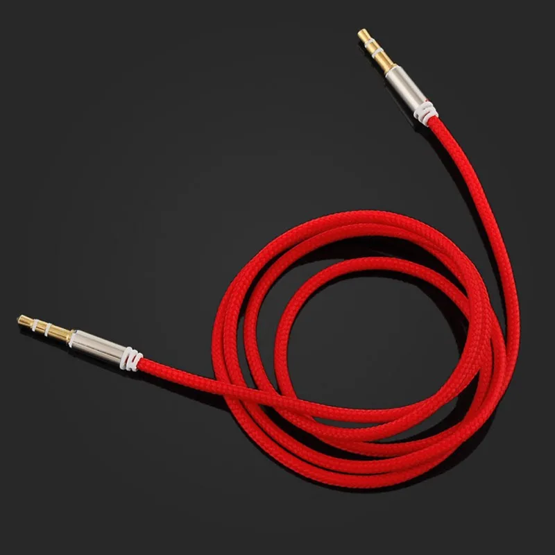 

3.5mm 1M Male to Male Car Aux Auxiliary Cord Knit Stereo Audio Cable for Mobile Phone Adapters for samsung iphone xiaomi