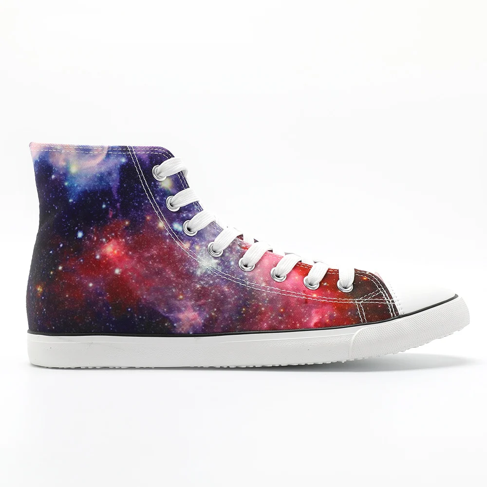 Женская парусиновая обувь унисекс с 3D рисунком, ручная роспись, ограниченное количество, Звездные удобные модные высококачественные кроссовки с рисунком Галактики