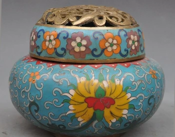 

Marked China Dynasty bronze Cloisonne Lucky Dragon Statue Incense burner Censer