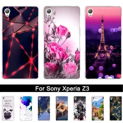 Чехол для sony Xperia Z3 l55u l55t D6603 d6643 d6653 d6616 d6633 Мягкая силиконовая задняя крышка телефона sony Xperia Z 3 оболочки сумки