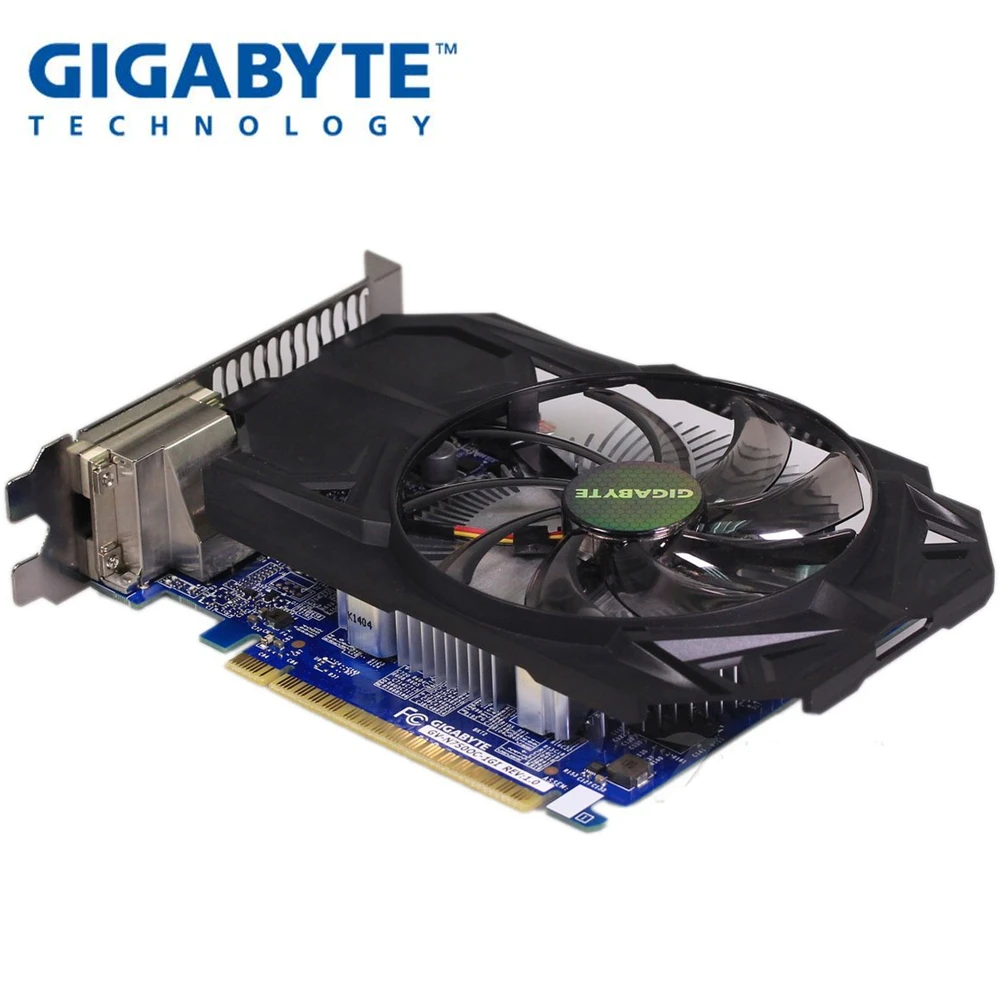  Used GIGABYTE GTX 750 1G Graphics Card Dual HDMI Dual DVI Short Size For ITX Computer Case Support 
