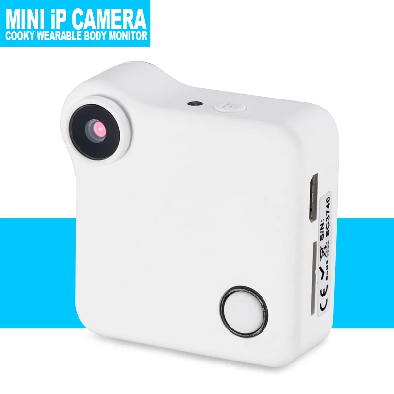 Маленькая мини камера cooky C1 720P WIFI P2P носимая IP датчик движения Велосипедное тело