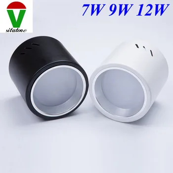 

10 PCS DHL FEDEX free shipping sale 7W 9W 12W led Ceiling lights ,AC85-265V,7W led ceiling light 3 years warranty