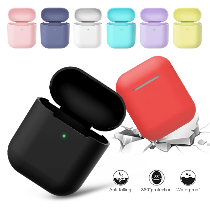 Чехол для беспроводных Bluetooth-наушников Apple AirPods 2 силиконовый чехол из ТПУ