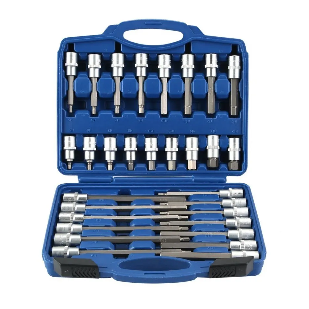 

Newest Portable 30Pcs 1/2" DR Ex-long Hex Bit Socket Set Multifunctional Professional Rust-proof Corrosion Resistance Kit