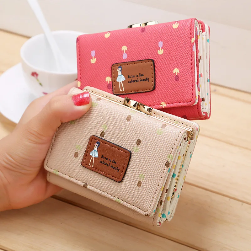 Высококачественный брендовый складной кошелек с 3 цветами для женщин и девушек