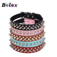 

Pet Collar Anti-bite PU Leather Pet Dog Supplies Punk Rivet Spiked Dog Collar Pet Collars For Middle Large Dog and Cat