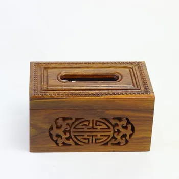 

Rosewood Flip cover Tissue box Hollow Redwood Chinese style classical Household