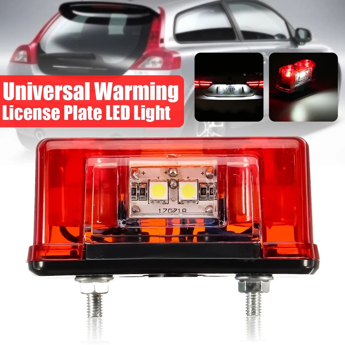 

2 x LED Rear Tail License Number Plate Light Unique Design Super Bright Lamp For Car Truck Trailer Lorry