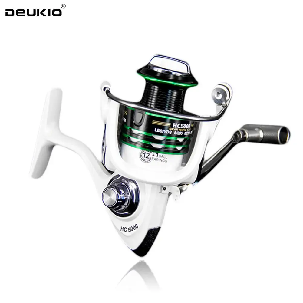 

DEUKIO 12+1 Bearings Spinning Fishing Reel Metal Spool Left Right Hand Exchangeable Both Freshwater And Saltwater
