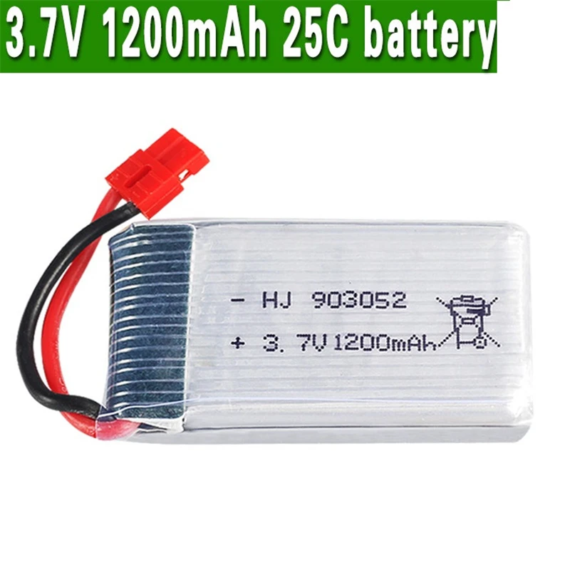 3.7V 1200mah Lipo Battery For Syma X5HC X5HW X5UW RC Quadcopter Spare Parts 903052 25C 3.7v Battery RC Camera Drone Accessories