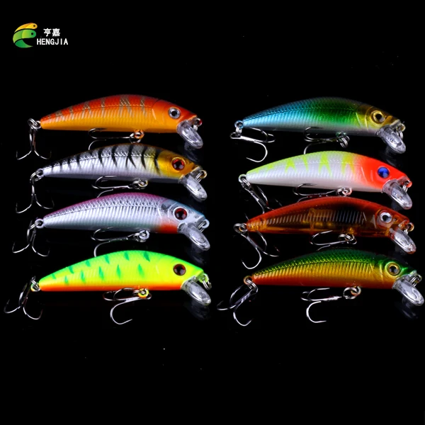56pcs Fishing Wobblers Mixed 8 Models Fishing Lures Hard Baits Minnow Lures