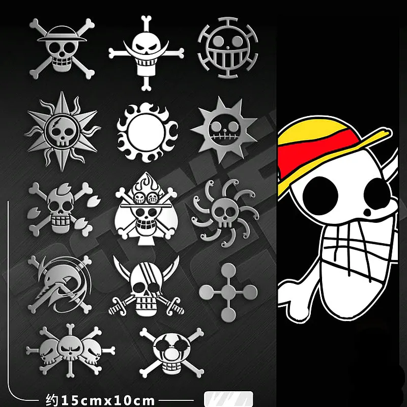 11pcs/set Silver 3D DIY Metal Stiker Anime Stickers One Piece LOGO Decal for Phone Laptop Sticker toy for children 11pcs/set Silver 3D DIY Metal Stiker Anime Stickers One Piece LOGO Decal for Phone Laptop Sticker toy for children