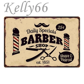 

[ Kelly66 ] Barber Shop Daily Specials Metal Poster Decor Painting Wall tin signs Plaque 20*30 CM Size Y-1054