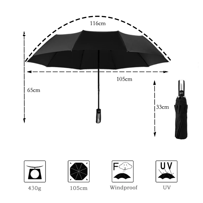 Как дождь складной автоматический зонт дождь Женский Большой ветрозащитный большой сильный зонты для мужчин женский Авто роскошный зонтик UBY10