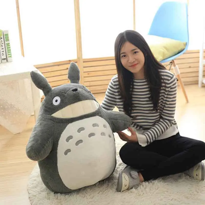 

27-55cm Cute Totoro doll Large size pillow Totoro plush toy doll wedding press doll children birthday girl Kids Toys