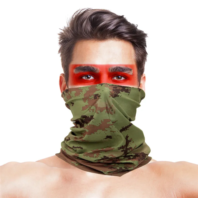 

High-Jump Cycling Face Mask Riding Scarves Camouflage Bandana Training Mask for Camping Hiking Fishing Windproof UV Protection