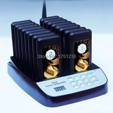 Ресторан пейджер Беспроводной Официант подкачки в очередях вызова сирена системы викторины с 1 передатчик для клавиатуры+ 16 пейджер для кафе церкви