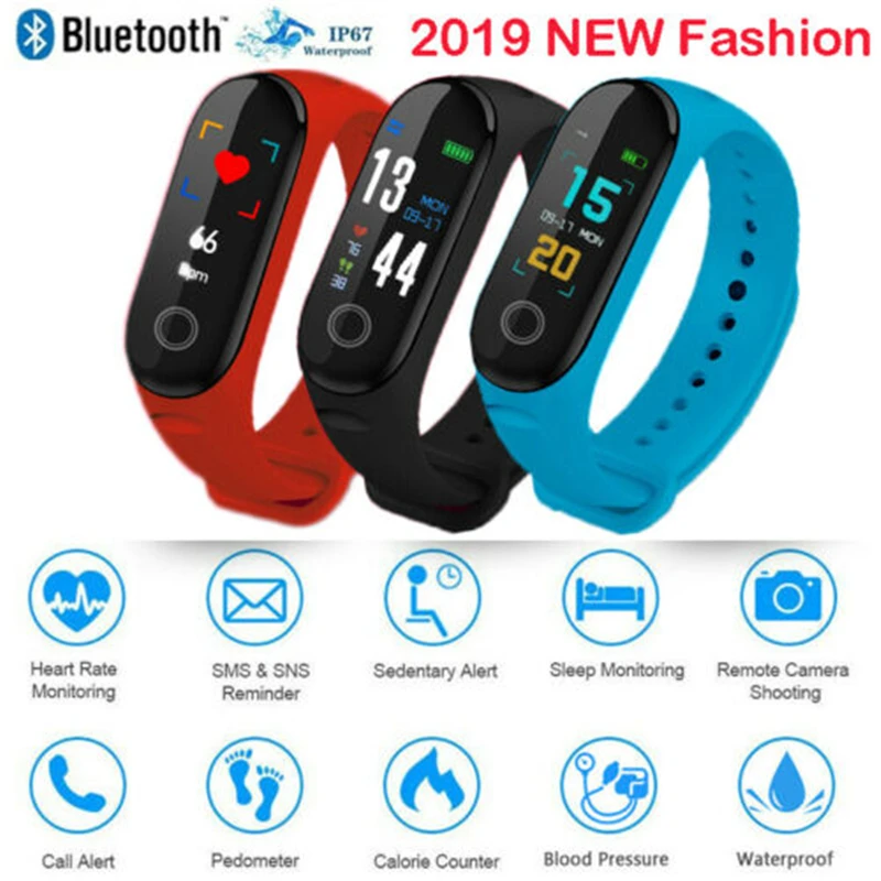 

Waterproof Bluetooth Smart Watch Fitness Tracker Sport Pedometer for Android iOS