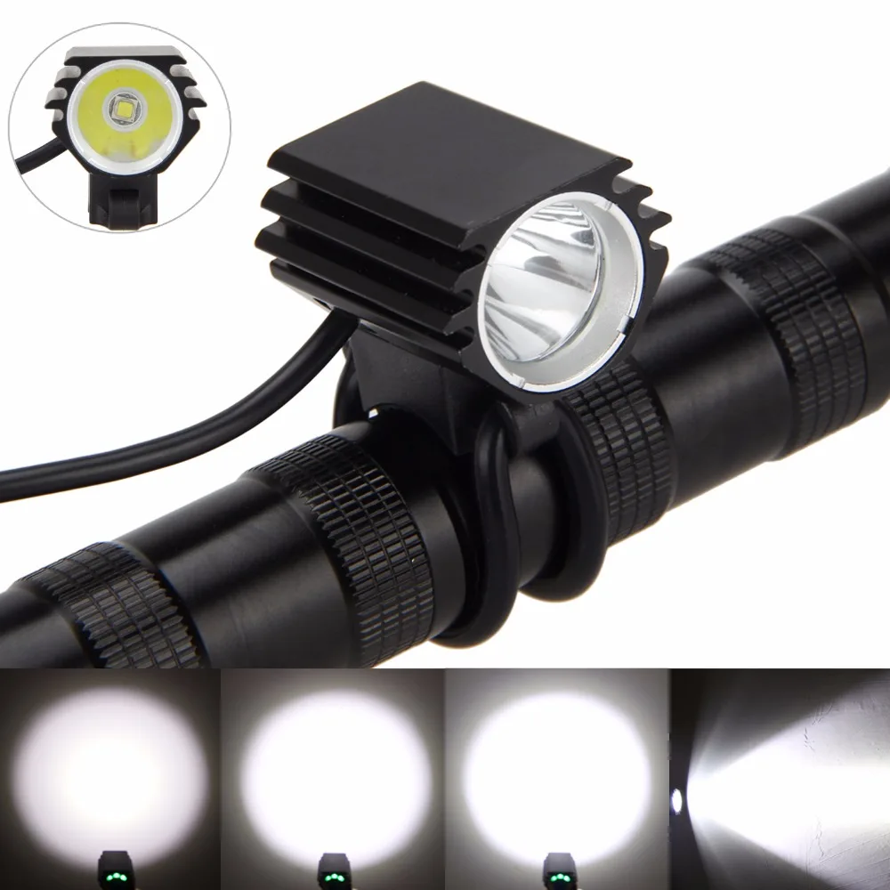 Cheap Portable Mini Lamp 3000 LM  XM-L2 LED Headlamp 4 Modes Front Bike Light Camping Torch with Battery Pack 1