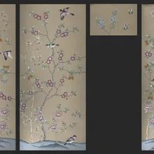 Ручной обои с рисунком цветы с птицами обои ТВ/спальня/гостиная/диван фон ручная роспись обои