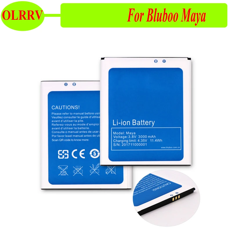 

OLRRV 3000mAh for Bluboo Maya Battery Replacement For Bluboo Maya Batteries Bateria Smart Phone Large Capacity
