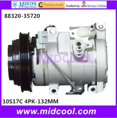 

HIGH QUALITY AUTO AC COMPRESSOR 10S17C FOR 88320-35720 8832035720 4PK-132MM