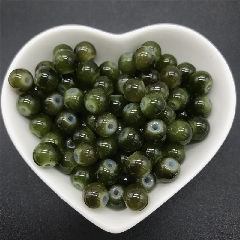 Glass Beads 4/6/8/10mm Round Loose Glass Beads For Jewelry Making Necklace DIY Bracelet