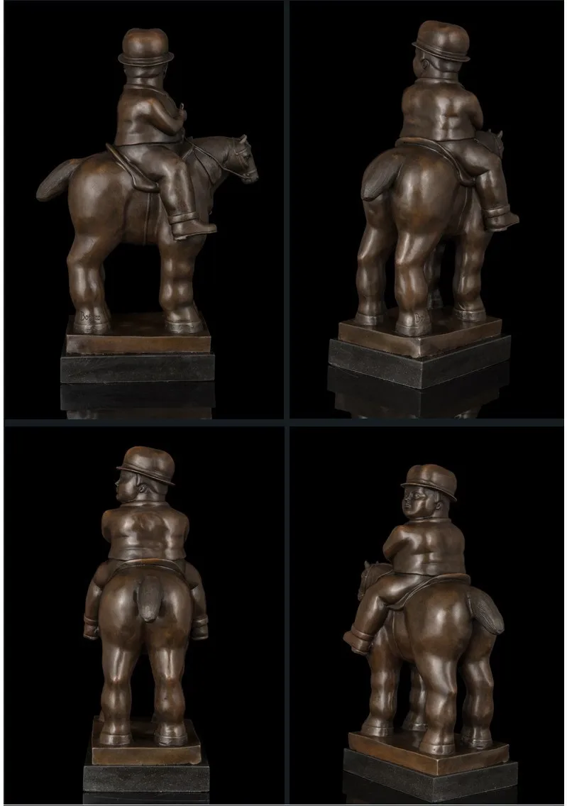 Бронзовая абстрактная скульптура знаменитый джентльмен Верховая езда бронзовая скульптура и статуэтка классические металлические художественные подарки на день рождения